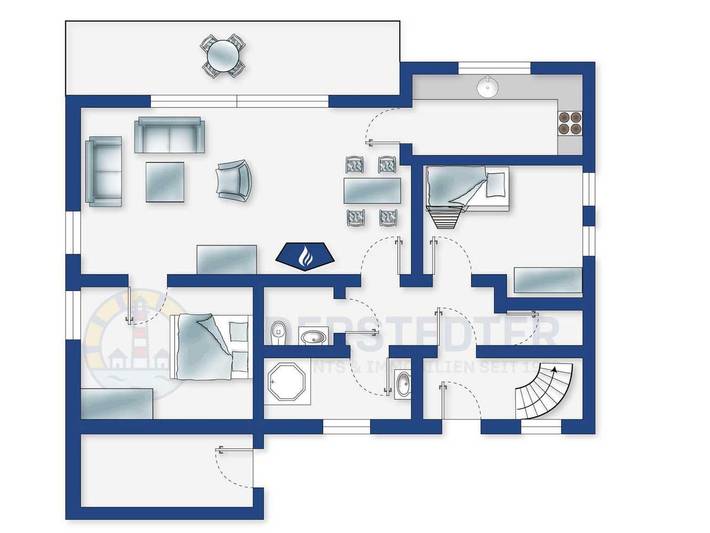 Ganze Ferienwohnung, Wohnung Eg in St. Peter-Bad, St. Peter-Ording