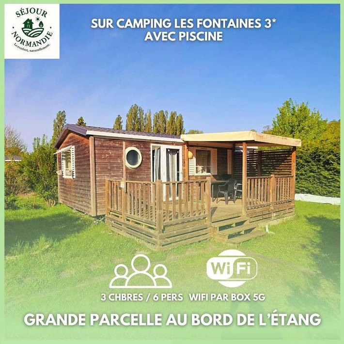 Camping pour 6 personnes, avec piscine et jardin