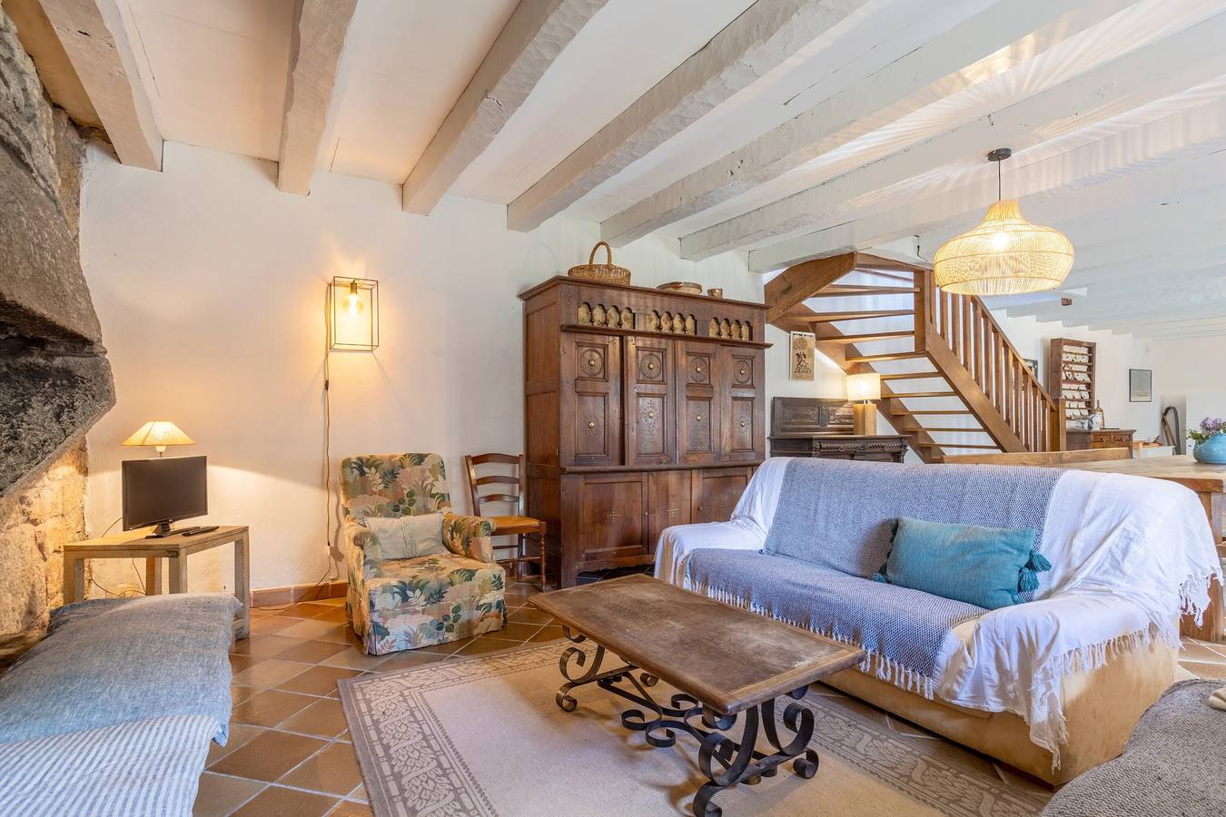 Kleines Haus 'Gite Ty Coz - Strand 5 Min. mit dem Auto' mit gemeinsamer Terrasse in Plobannalec-Lesconil, Côte de Cornouaille