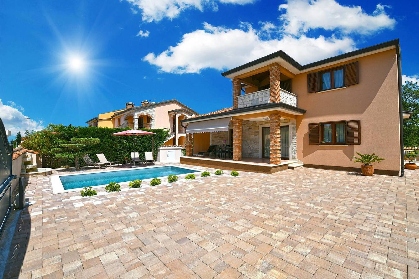 Villa con Piscina per 6 Persone ca. 130 qm in Kosinožići, Poreč, Istria (Istrische Riviera) in Parenzo, Porec e dintorni