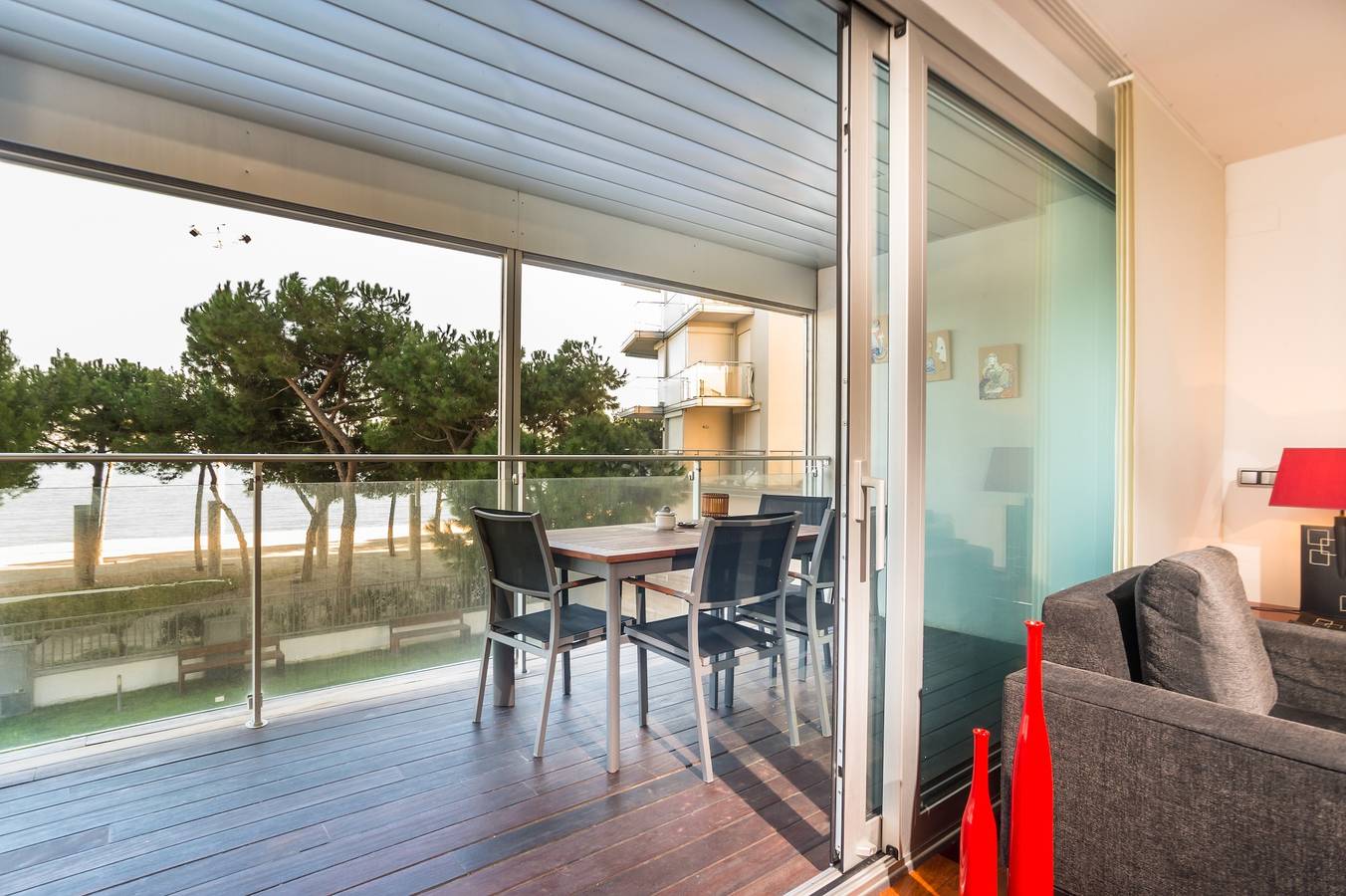 Appartamento intero, Appartamento di vacanza "Nereides" con vista mare, piscina in comune e Wi-Fi in Platja d'Aro, Costa Brava