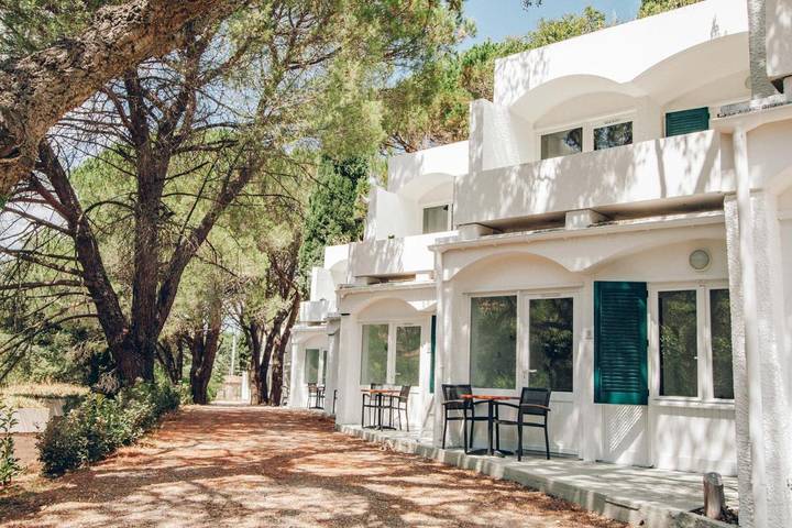 Appartement de vacances pour 4 personnes, avec jardin ainsi que piscine et vue, animaux acceptés