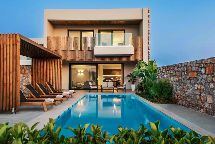Villa für 2 Personen, mit Ausblick und Garten sowie Pool auf Rhodos