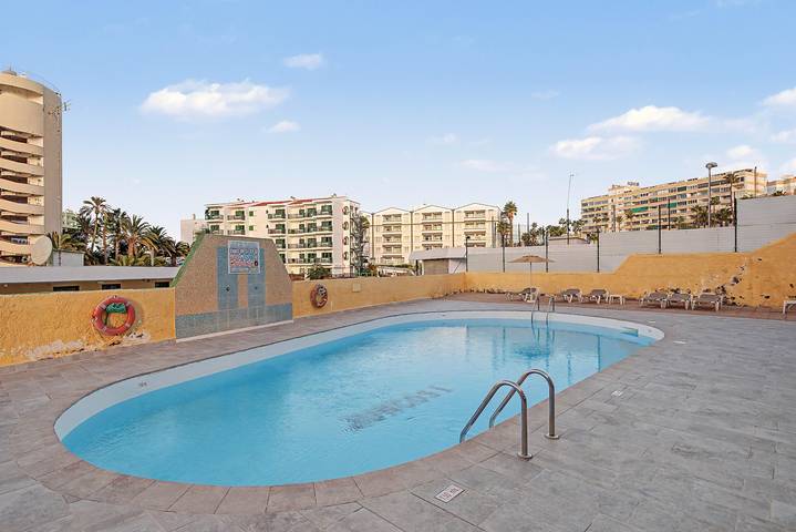 Apartamento para 3 personas, con Balcón además de Jardín y Piscina para niños en Playa del Inglés