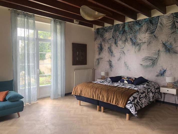 Cottage pour 3 personnes, avec jardin ainsi que vue sur le lac et vue à Garganvillar