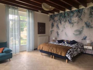 Chambre d’hôte pour 3 personnes, avec vue ainsi que jardin et vue sur le lac à Garganvillar