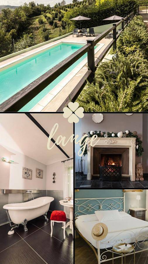 Chambre d’hôte pour 4 personnes, avec vue ainsi que piscine et jardin, animaux acceptés à Priocca