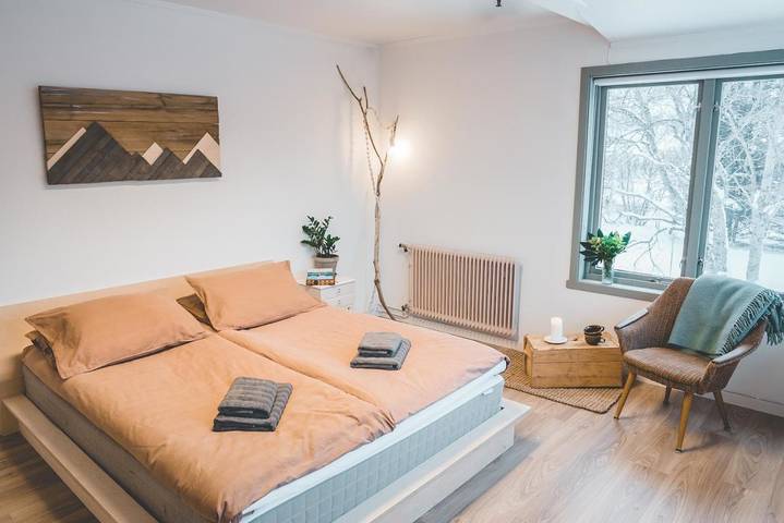 Hostel für 2 Personen, mit Terrasse und Garten sowie Sauna und Ausblick auf den Lofoten
