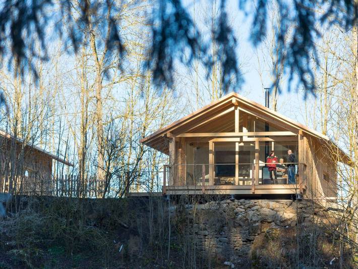 Ferienhaus für 2 Personen, mit Balkon und Terrasse sowie Sauna