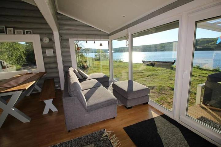 Ferienwohnung für 6 Personen, mit Garten und Ausblick sowie Terrasse, mit Haustier in Lappland