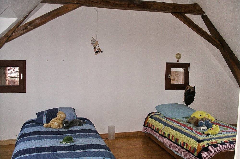 Grande longère confortable et calme avec piscine chauffée et grand jardin arboré in Marigné-Laillé, Sarthe