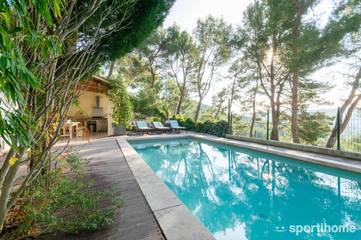 Gîte pour 2 personnes, avec vue et piscine ainsi que jardin et sauna, animaux acceptés à Velaux
