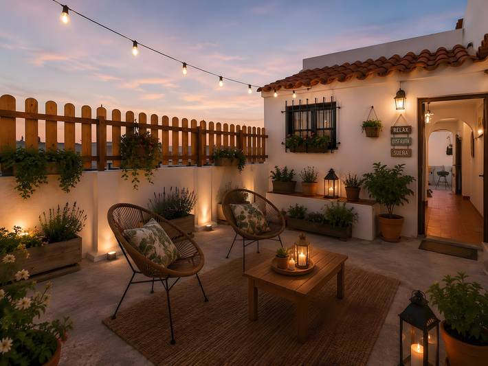Ferienhaus für 4 Personen, mit Balkon und Seeblick