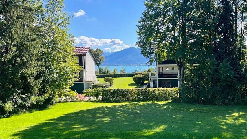 Ferienwohnung für 3 Personen, mit Balkon und Garten sowie Seeblick und Ausblick in Gmund