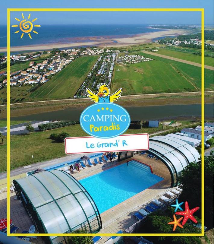 Camping pour 4 personnes, avec Terrasse ainsi que Bassin pour enfant et Piscine
