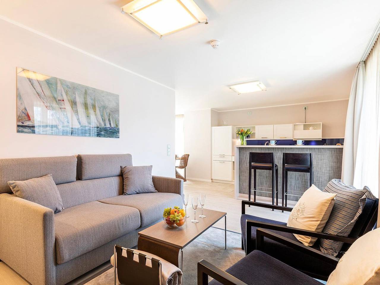 Ganze Wohnung, Strandnahe Fewo mit Pool, Sauna & Fitness im Haus, Wlan, Parkplatz, Haustiere in Prora, Binz