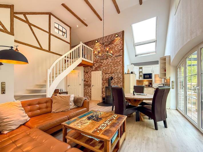 Ferienhaus für 6 Personen, mit Terrasse und Garten sowie Sauna und Ausblick in Hage, Norden und Umgebung