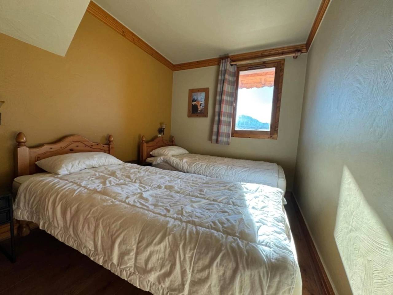 Ganze Wohnung, Appartement 'Lesetoilesdelaplagne Chalet 25' mit Bergblick und Balkon in Belle Plagne, La Plagne-Tarentaise