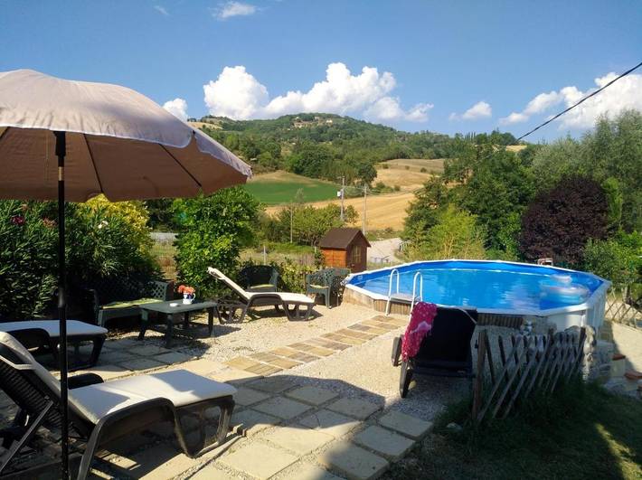 Chambre d’hôte pour 4 personnes, avec Jardin et Piscine ainsi que Vue sur le lac et Vue dans Ombrie - 3