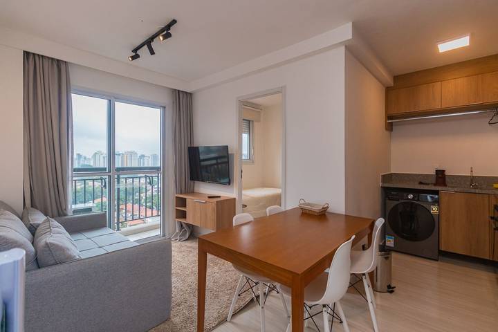 Apartamento de vacaciones para 4 personas, con balcón y piscina en São Paulo