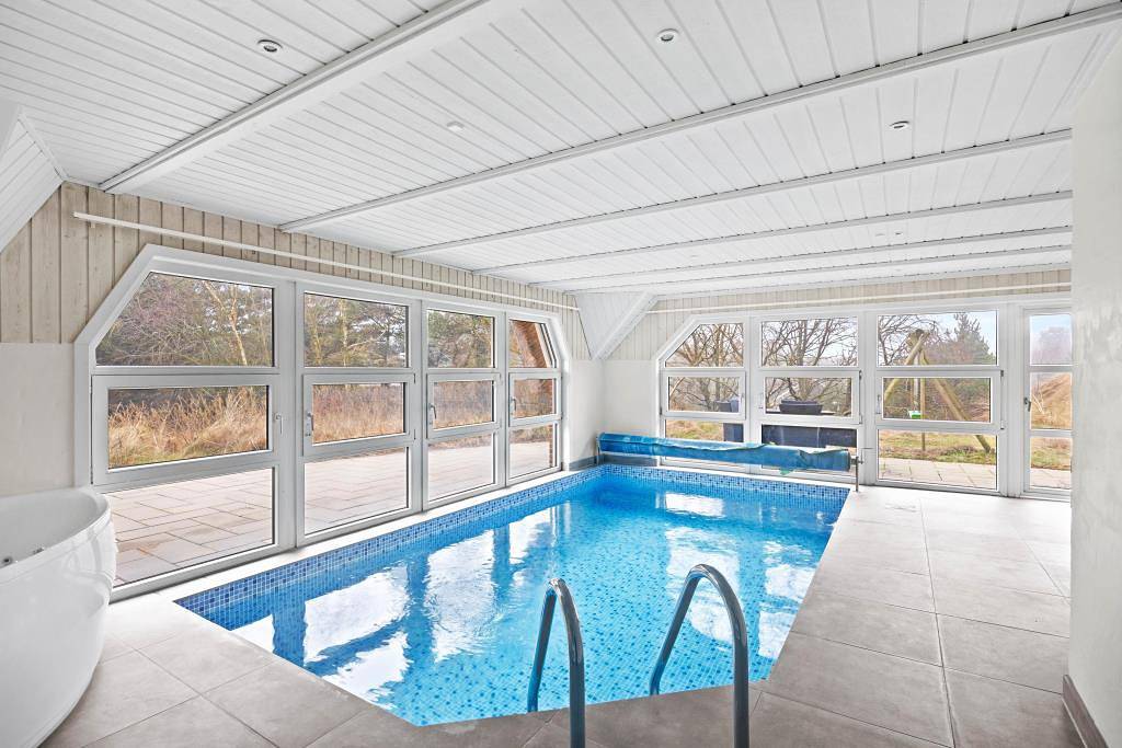 Reetgedecktes Poolhaus mit Sauna auf Rømø in Sønderstrand, Tagholm
