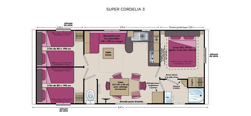 Camping pour 5 personnes, avec sauna et jacuzzi ainsi que piscine et jardin, animaux acceptés dans le Jura - 2