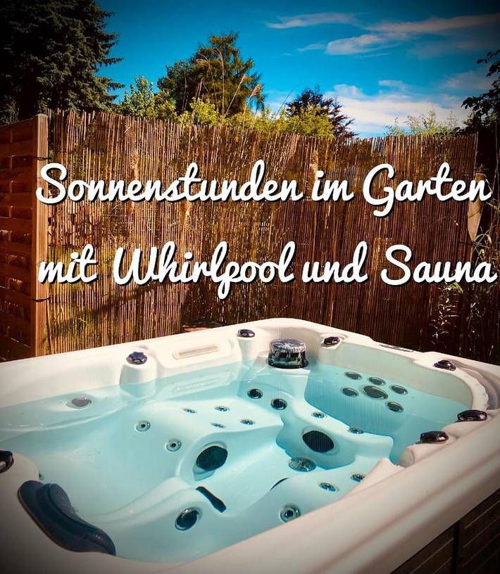 Ferienhaus für 2 Personen, mit Whirlpool und Terrasse sowie Garten und Sauna