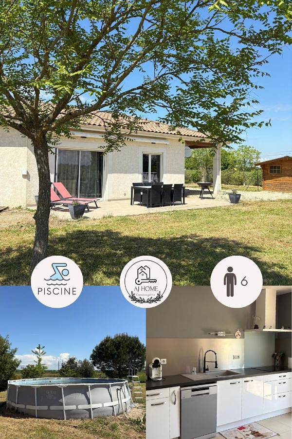 Maison de vacances pour 6 personnes, avec piscine et terrasse