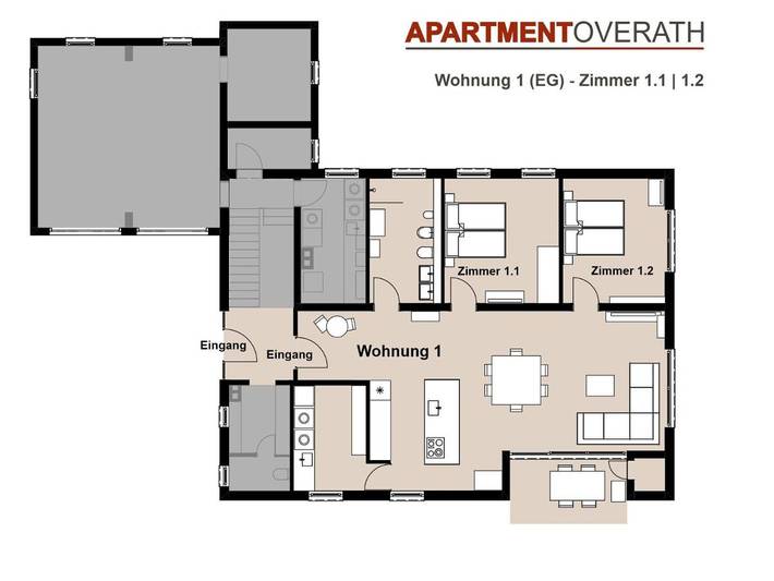 Location de vacances pour 6 personnes, avec vue et jardin à Overath - 4
