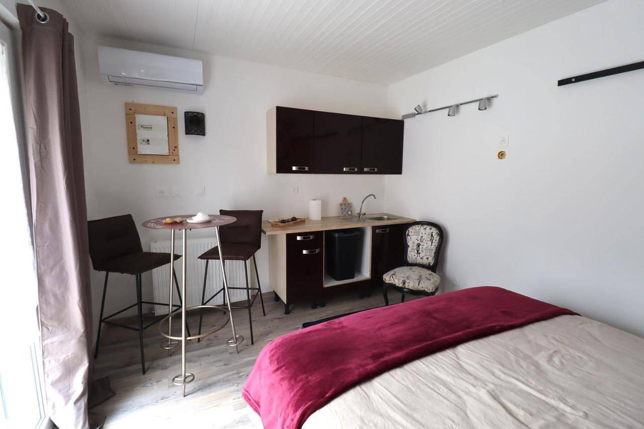 Appartement entier, Studio Lise Marion, calme,climatisé, parking privé in Longeault, Région de Dijon