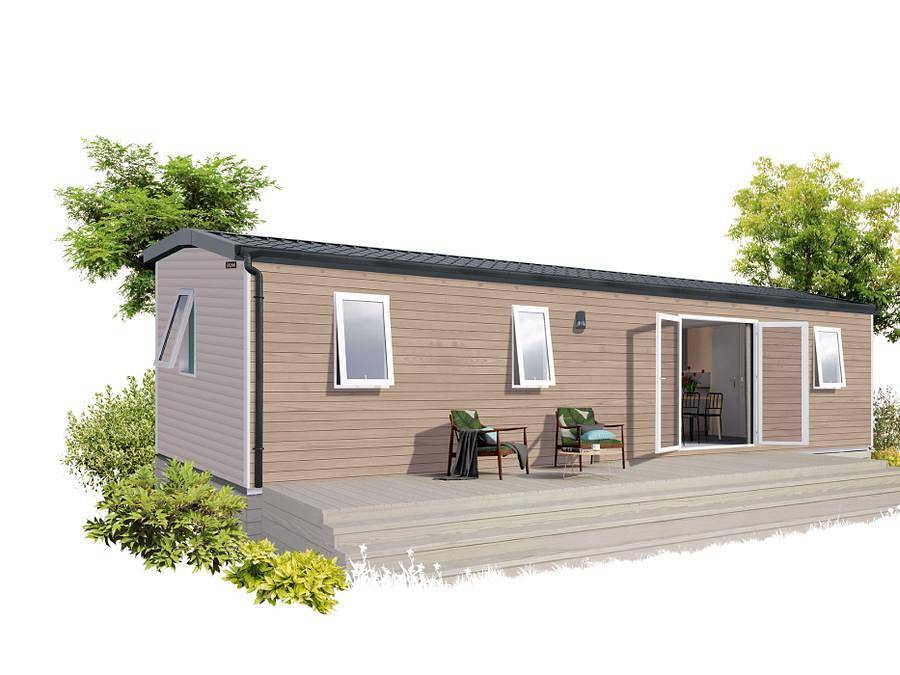 Flower Camping Le Dolium - Mobilheim 6 personen - Mobilheim Premium "Oppidum" Klimaanlage/Tv- 3 Schlafzimmer- 6 Personen Max (Baby inbegriffen) 6 Pers. in Laudun-l'Ardoise, Nimes und Umgebung