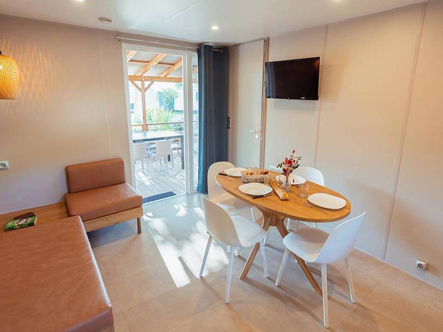 Camping Le Tedey - Mobilheim 4 personen - Premium - 2 Schlafzimmer - Klimaanlage in Lac de Lacanau, Lacanau