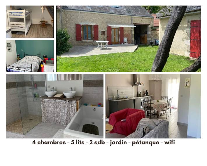 Location de vacances pour 8 personnes, avec terrasse et jardin à Argy