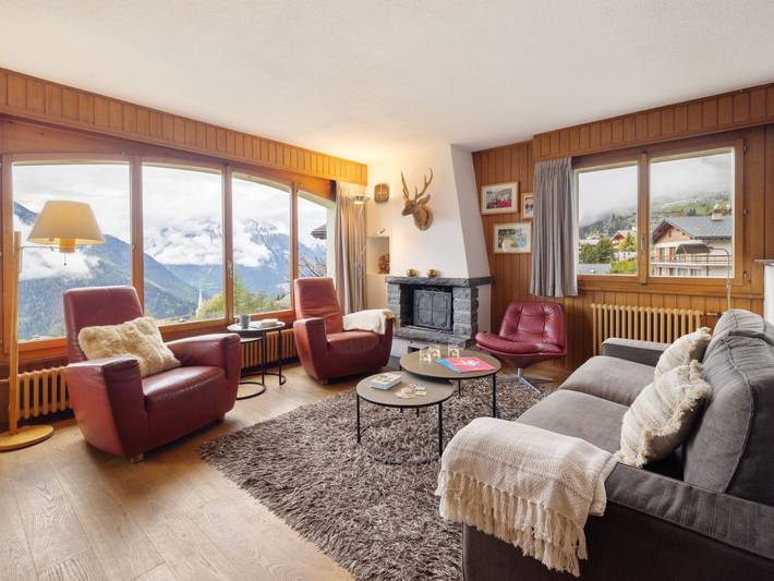 Apartament wakacyjny dla 6 osób, z Balkon i Widok w Verbier