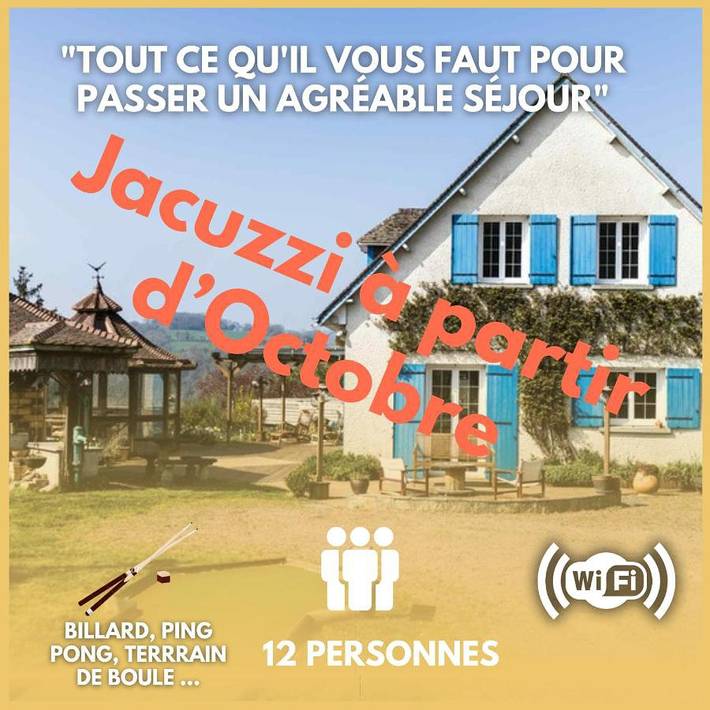 Villa pour 12 personnes, avec jardin ainsi que vue et bassin pour enfant, animaux acceptés - 1
