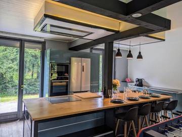Cottage pour 8 personnes, avec terrasse et jacuzzi, animaux acceptés à Ablon