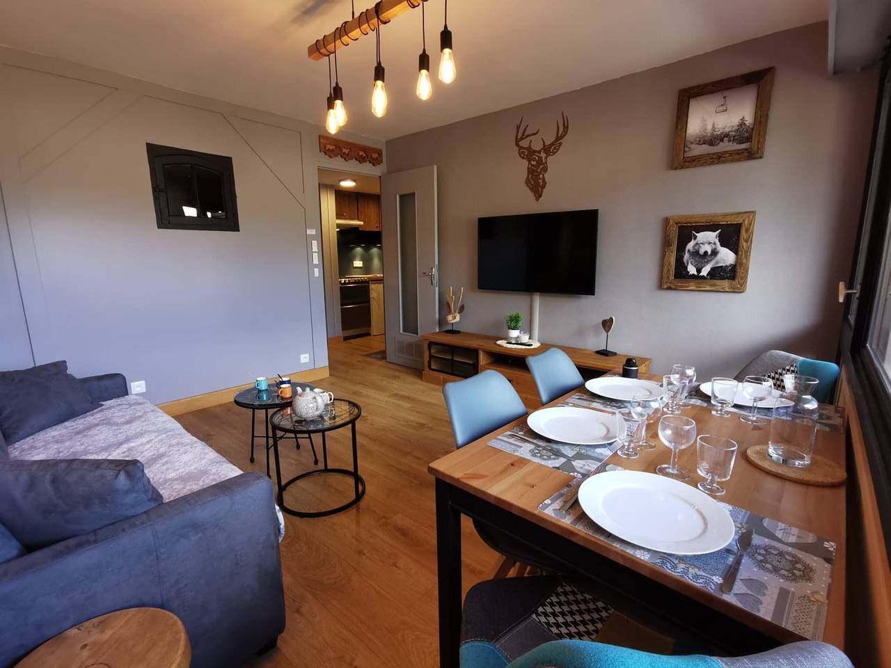 Studio entier, Appartement rénové 4 pers proche des pistes avec balcon et Wifi in Les Gets, Les Portes du Soleil