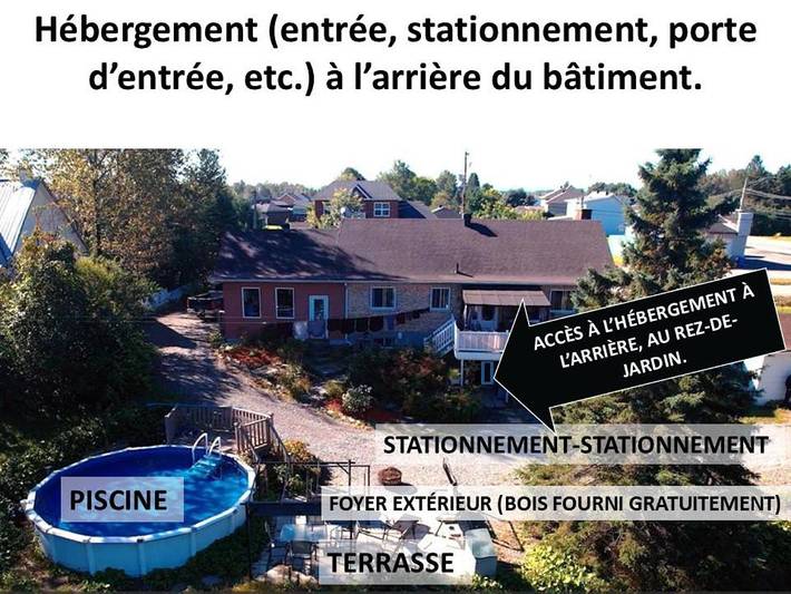 Gîte pour 4 personnes, avec piscine ainsi que vue et jardin, adapté aux familles à Saguenay - 2