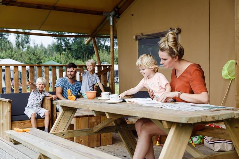 Tent voor 5 personen met terras in Veluwe