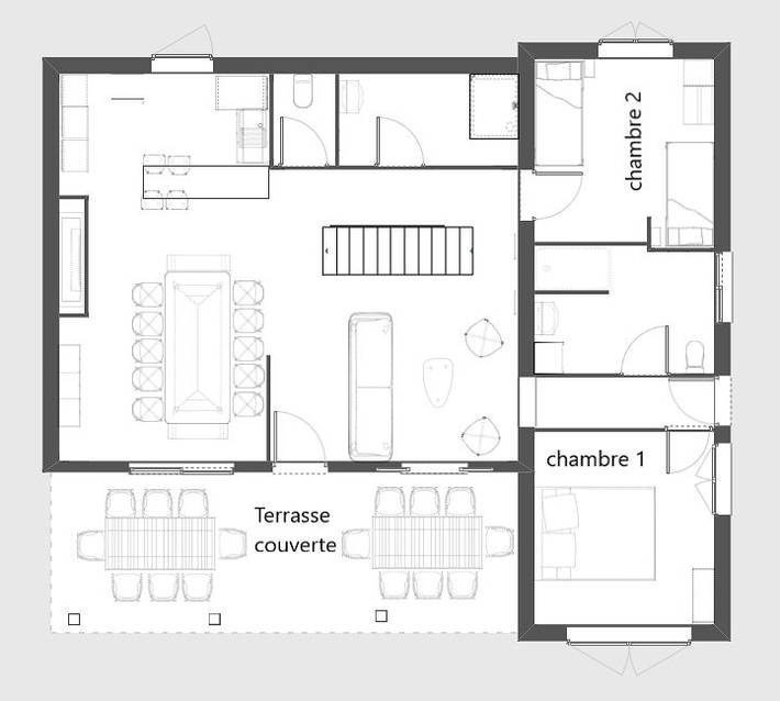 Gîte pour 14 personnes, avec piscine ainsi que terrasse et jardin à Balazuc - 4