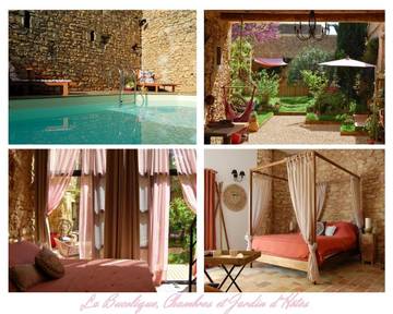 Chambre d’hôte pour 2 personnes, avec piscine ainsi que jardin et vue à Sabran