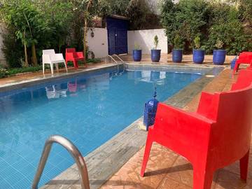 Riad pour 2 personnes, avec jardin ainsi que piscine et vue à Ourika (roman)