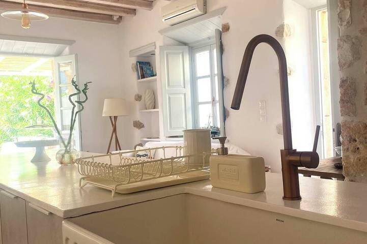 Patmos Beach Stone House, in Sapsila. Slow living on the beach. in Patmos