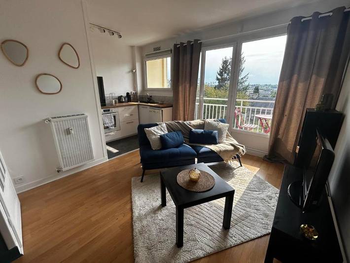 Appartement de vacances pour 3 personnes, avec Balcon ainsi que Terrasse et Vue