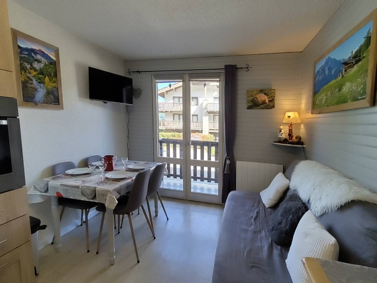 Estudio entero, Estudio cabina 3/4 pers. en Aussois con balcón in Aussois, Región de Saint-Jean-de-Maurienne