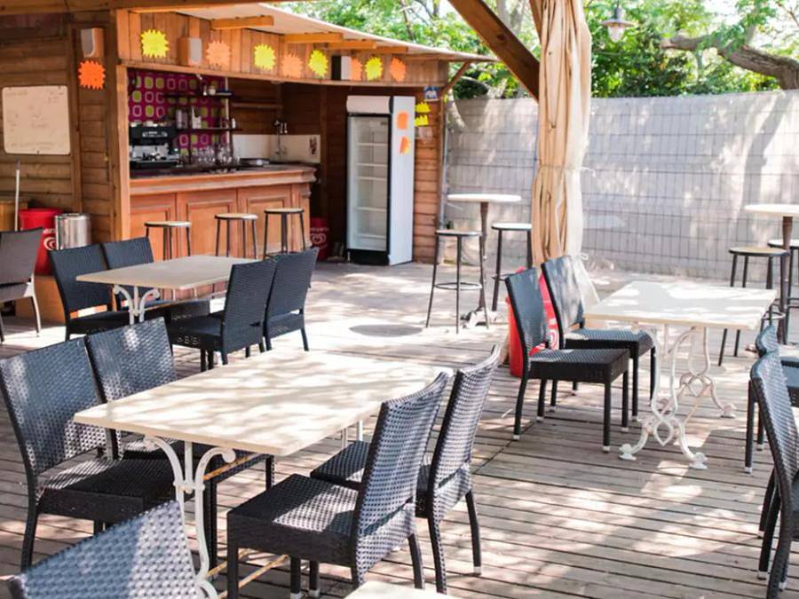 Flower Camping Altea - Mobilheim 4 personen - Mobilheim Standard 24m² (2 Zimmer - ohne eigene Sanitäranlagen) + halboffene Terrasse 4 Pers. in Vic-la-Gardiole, Côte d'Améthyste