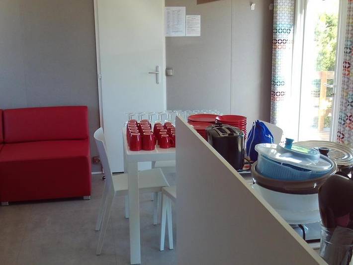Camping Mas Llinas  - Mobilheim 6 personen - O Hara 40 m² 3 Zimmer 2 Wc / 2 Badezimmer in Le Boulou, Mittelmeerküste (Frankreich)