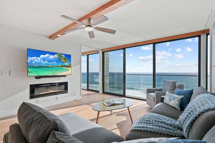 Vacation rental for 6 people, with balcony and ocean view as well as pool in Pacific Beach