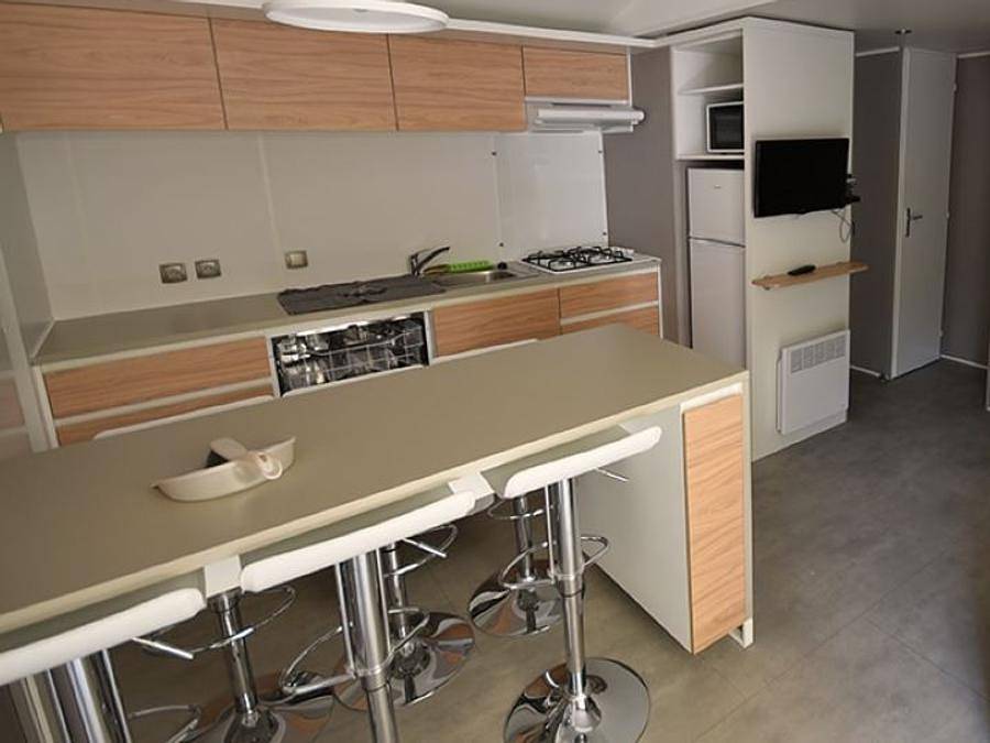 Camping Domaine de l'Ubaye - Mobilheim 2 personen - Mobilheim Comfort Preis für 2 Personen in Méolans-Revel, Barcelonnette und Umgebung