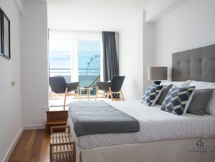 Location de vacances pour 4 personnes, avec Vue sur l’océan et Balcon/Terrasse dans Malaga Centro Historico